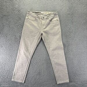Being Human Pant Mens 32x26 Beige Cotton Chino Cropped Preppy Career Stretch